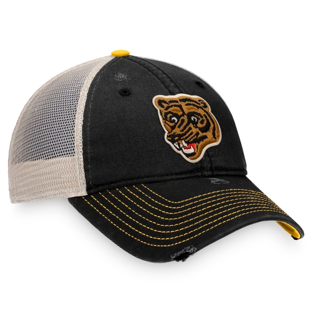 Boston Bruins Fanatics 2023 NHL Winter Classic destressed Trucker Snapback Hat